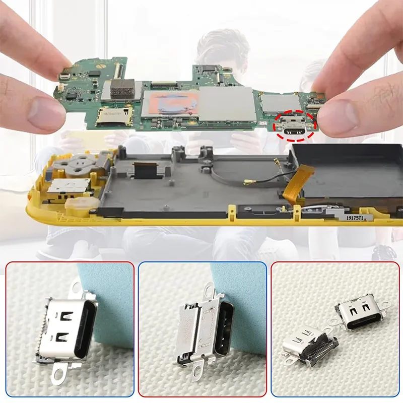 Puerto de carga hembra, conector USB tipo C para Switch/Lite/Oled/Pro NS, piezas de reparación de consola, 1 ud. - imagen 2