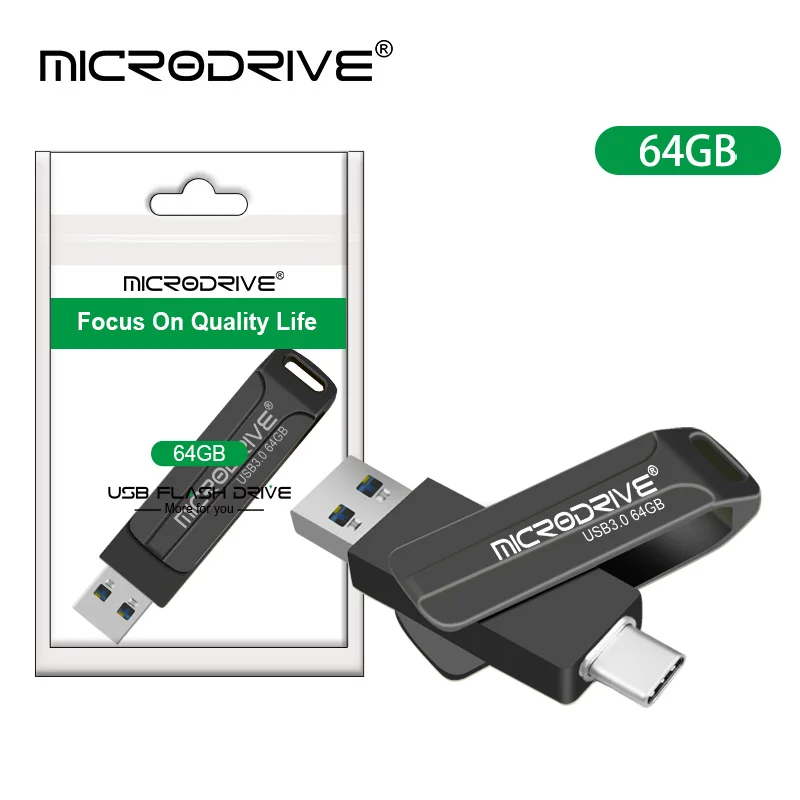 Tipo c 2 en 1 unidad flash USB 3.0 OTG Pen Drive de alta velocidad 64GB 128GB 256GB Micro USB stick Almacenamiento externo - imagen 2