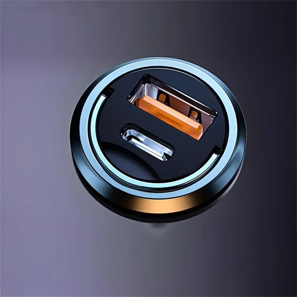 Mini cargador de coche de 100W, adaptador de cargador de teléfono de coche de carga rápida con puertos duales para iPhone, Xiaomi, Samsung, encendedor de cigarrillos de coche tipo C - imagen 3
