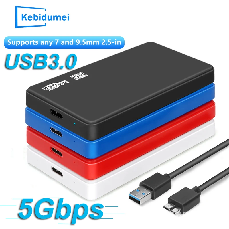 Caja externa USB 3.0 2.5 SATA HDD/SSD - 5 Gbps para PC y PS5