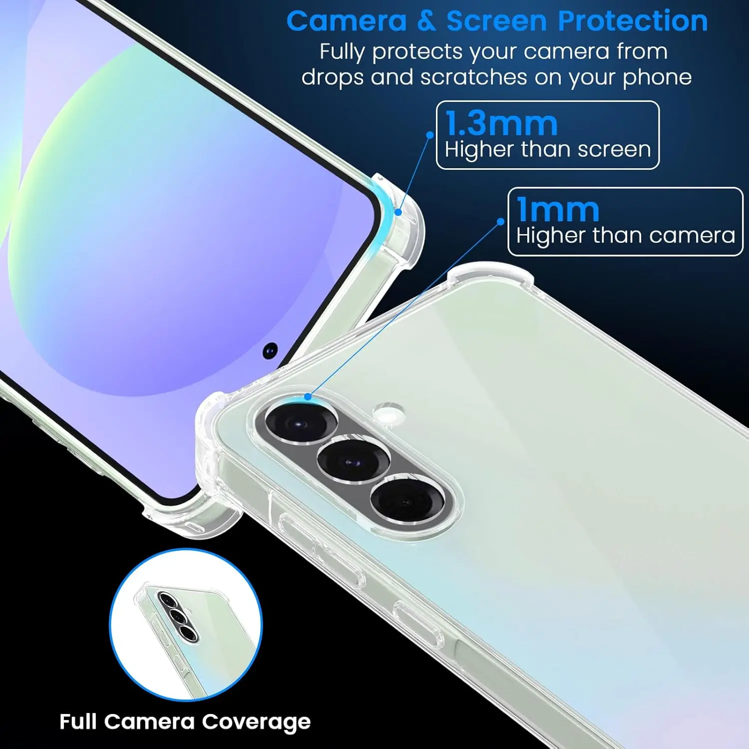 Funda blanda de silicona a prueba de golpes para Samsung Galaxy A56 A36 A26 A16 A06 A55 A35 A25 A15 A05s A05 A54 A34 A14 A53 A73 A33 transparente y delgado - imagen 4