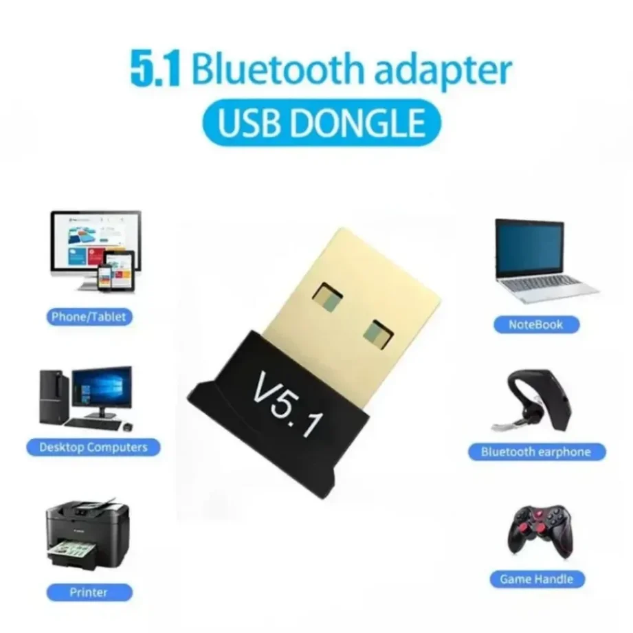 Adaptador USB Bluetooth 5,3, transmisor, receptor, Bluetooth V5.1, Audio, Dongle Bluetooth, adaptador USB inalámbrico para PC, ordenador portátil - imagen 5