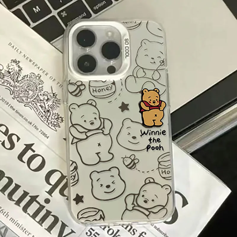 Bonita funda Winnie Bear Pig para Vivo V30 V29 Lite V25 V21E V25E V20 V23 V27 Pro V23E V27E Y02 Y03 Y75 Y91C Y100 Y30 Y93 Y91 Y95 - imagen 5