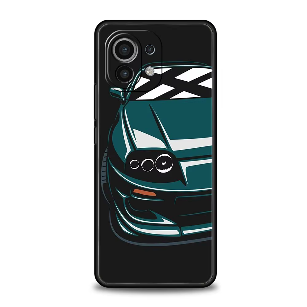 Funda de teléfono para Xiaomi Mi 14, 13, 12, 11 Lite, 13T, 12T, 11x, 11T, 10T Pro, 9T, Note 10 Lite, cubierta negra suave, JDM, Tipo R, Civic Sport Car - imagen 2