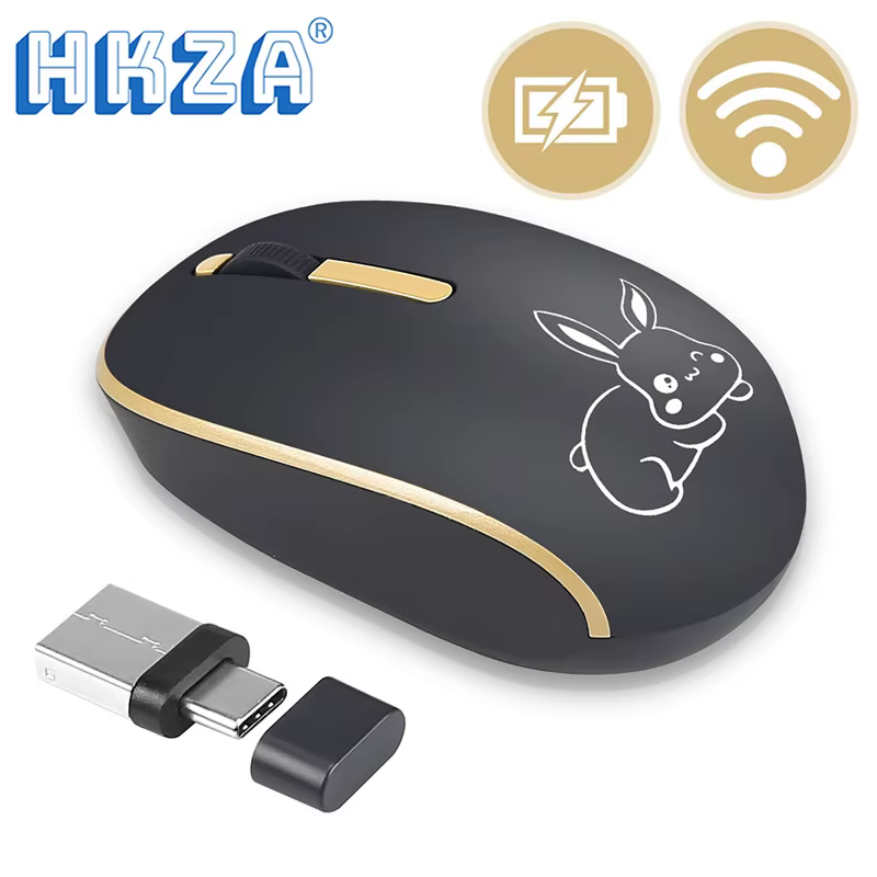 HKZA Ratón Inalámbrico USB-C Silencioso para MacBook Pro