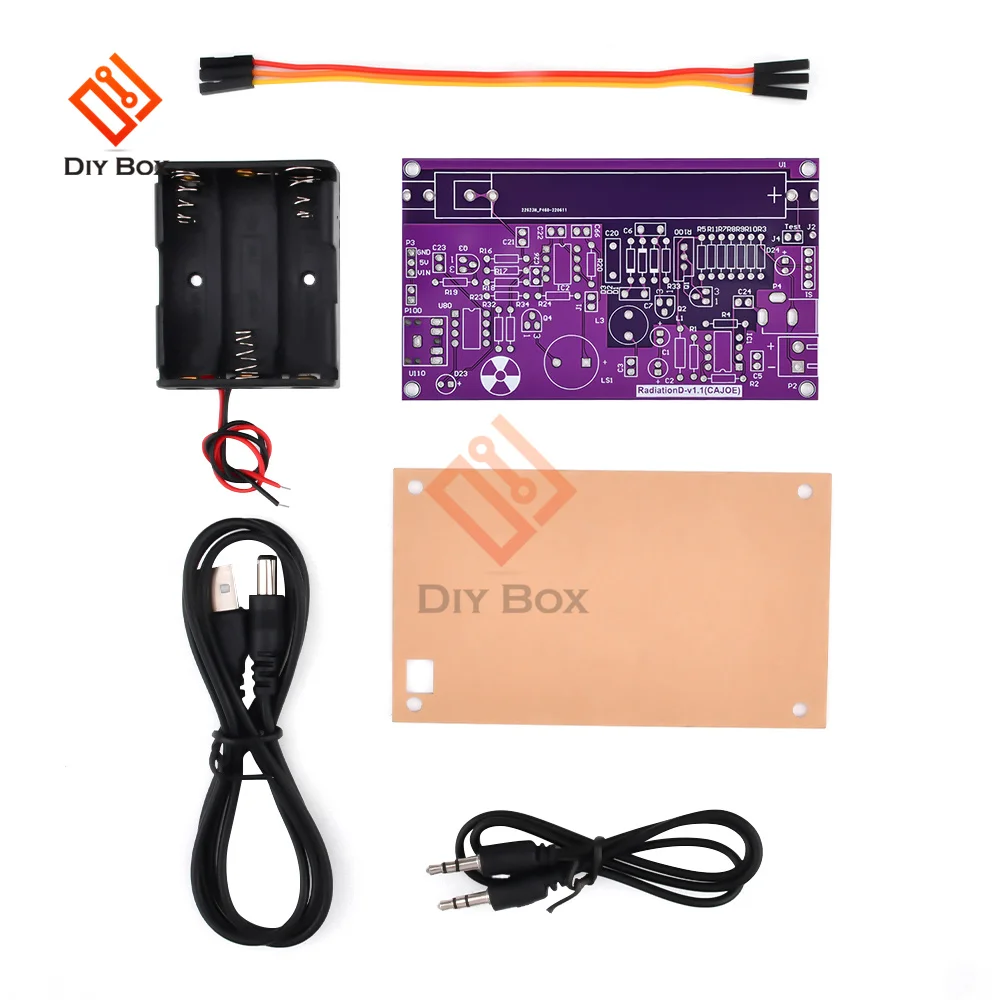 Ensamblado DIY Miller tubo Detector de radiación Nuclear Geiger contador Bule púrpura Kit de piezas de repuesto Módulo Experimental módulo - imagen 4