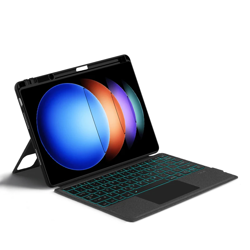 Funda con Teclado magnético para Xiaomi Pad 6S Pro, cubierta con panel táctil retroiluminado, 12,4 pulgadas - imagen 3