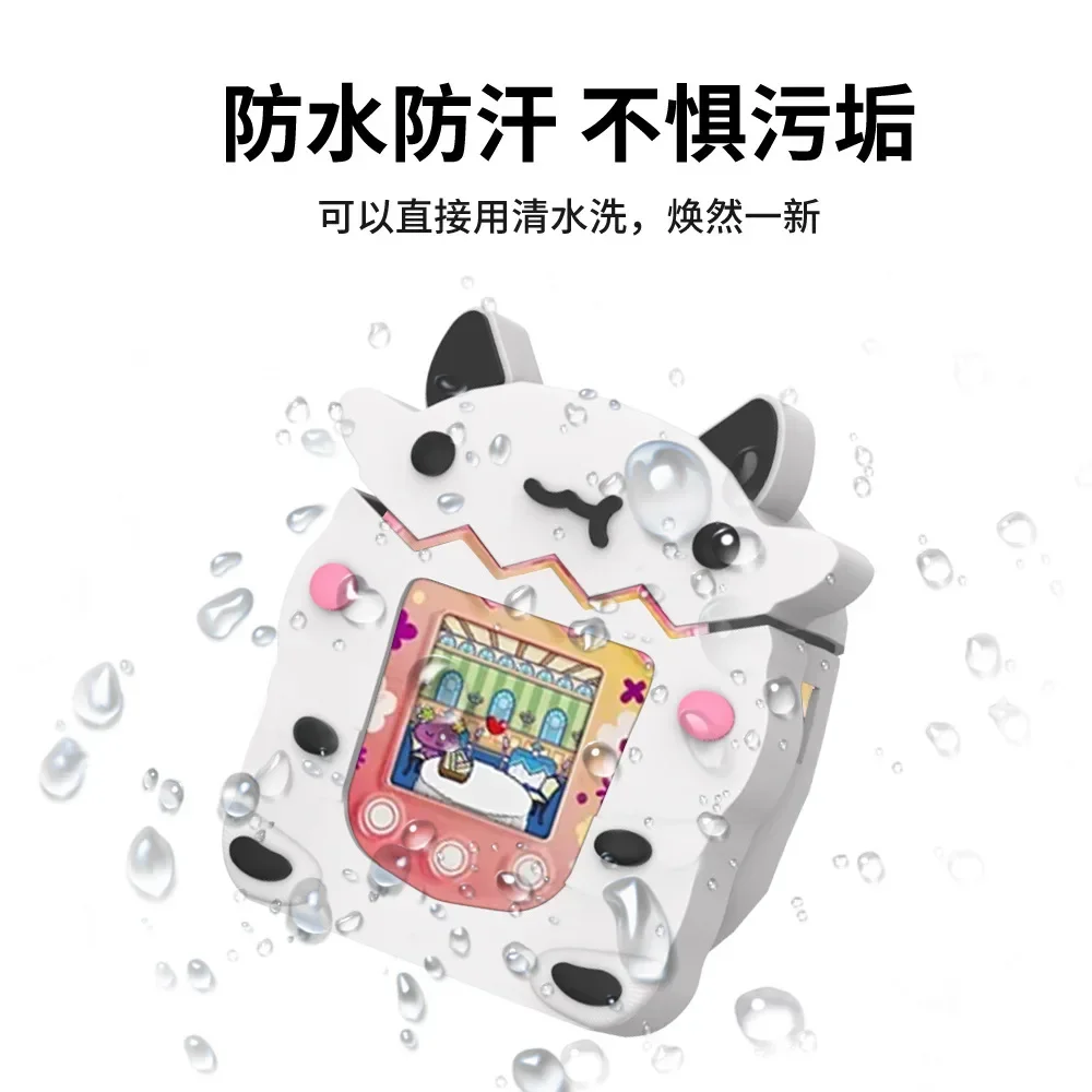 Funda de silicona para máquina Virtual Tamagotchi Pix con cordón, cubiertas suaves anticaídas impermeables para accesorios Tamagotchi Pix - imagen 3