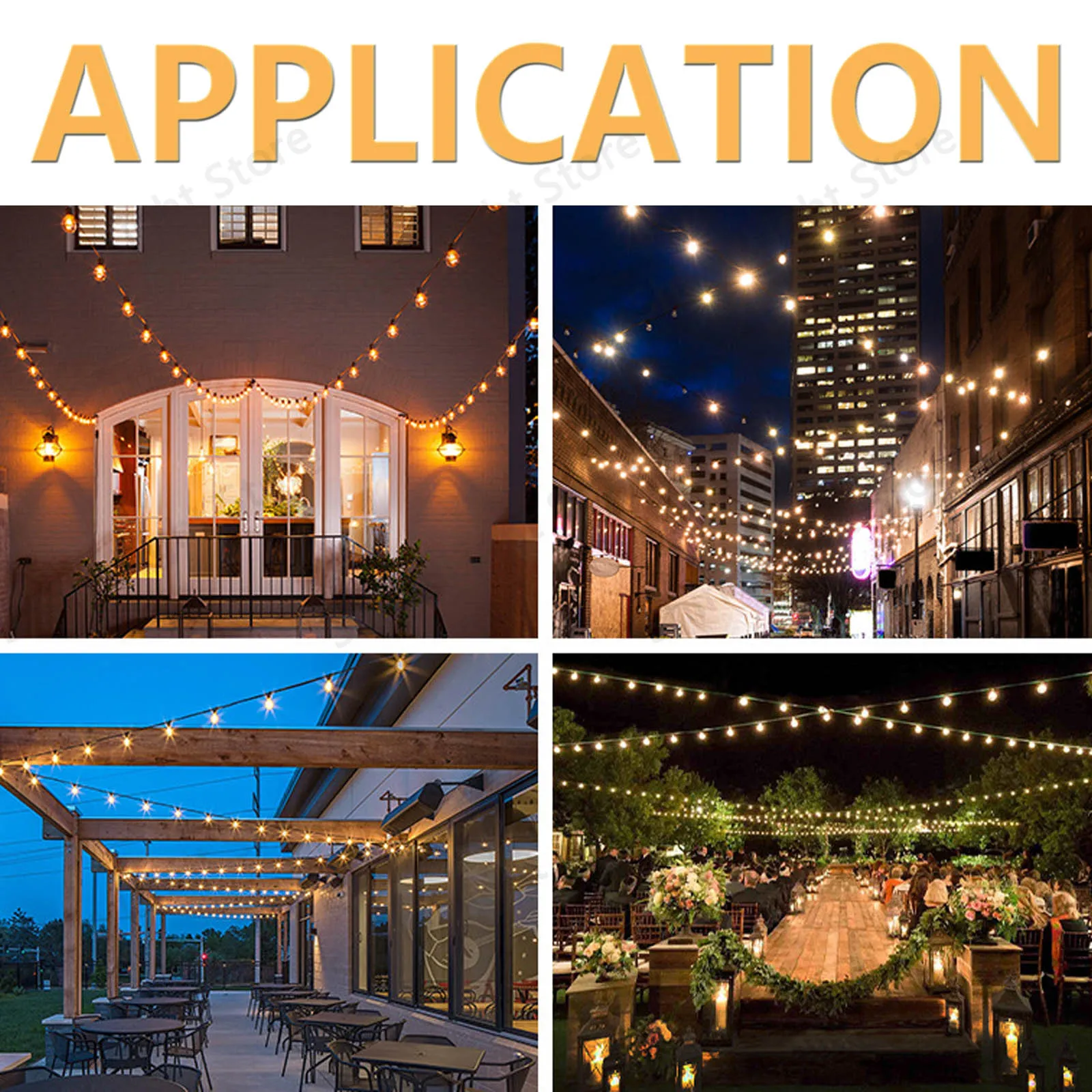 Lámpara LED decorativa creativa con forma de letra AC220V, bombilla Edison, fuente de luz COB, lámpara de ambiente, Navidad, boda, blanco cálido, bricolaje - imagen 3