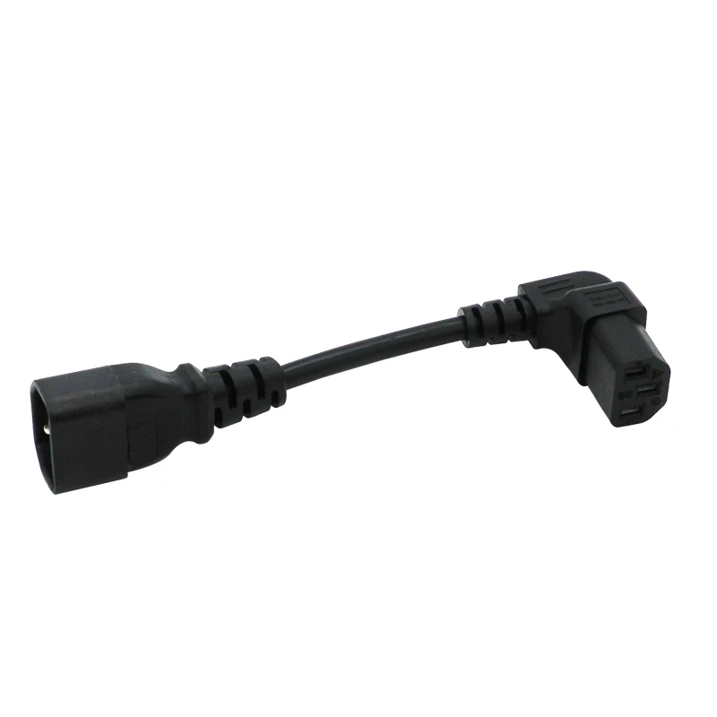 Cable Extensión Alimentación IEC C14 Macho a C13 Hembra – 15 cm 90° - imagen 5