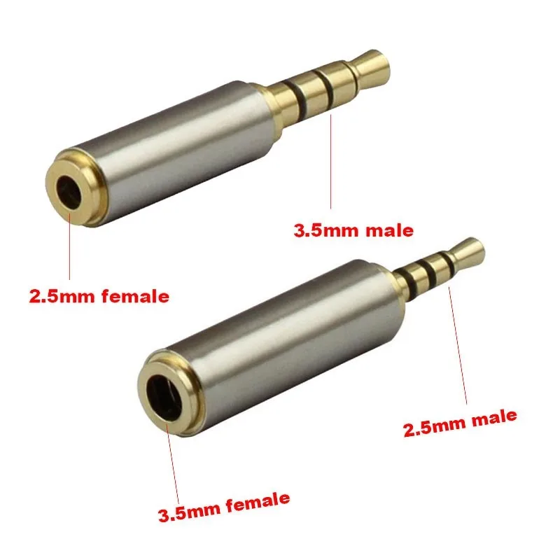 1/2/5 Uds 3,5mm a 2,5mm/macho a hembra Adaptador de Audio convertidor DIY reparación estéreo auriculares altavoz Jack enchufe C5 - imagen 2