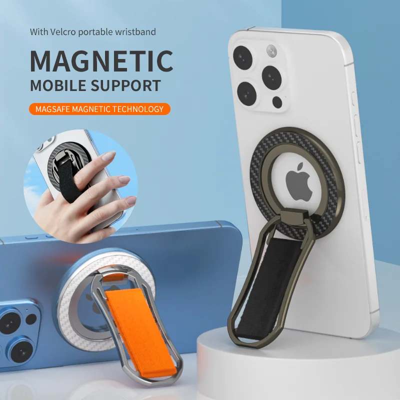 Soporte magnético para anillo de teléfono móvil Compatible con iPhone 12 13 14 15 16 Series MagSafe soporte de agarre extraíble para teléfono móvil para Samsung - imagen 2