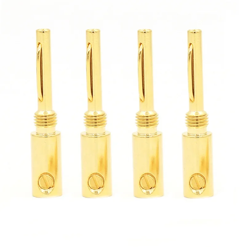 Ranura para tarjeta chapada en oro chapada en plata, conector de Cable de altavoz con cabeza de plátano, enchufe de cableado de Cable auxiliar de Audio - imagen 3