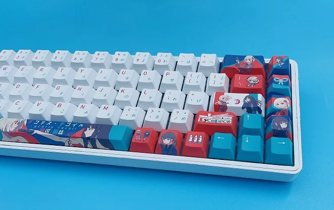 136 teclas LYCORIS Anime Lycoris Recoil Keycaps PBT Keycaps Chreey Keycaps Dye-sub Teclado mecánico - imagen 5