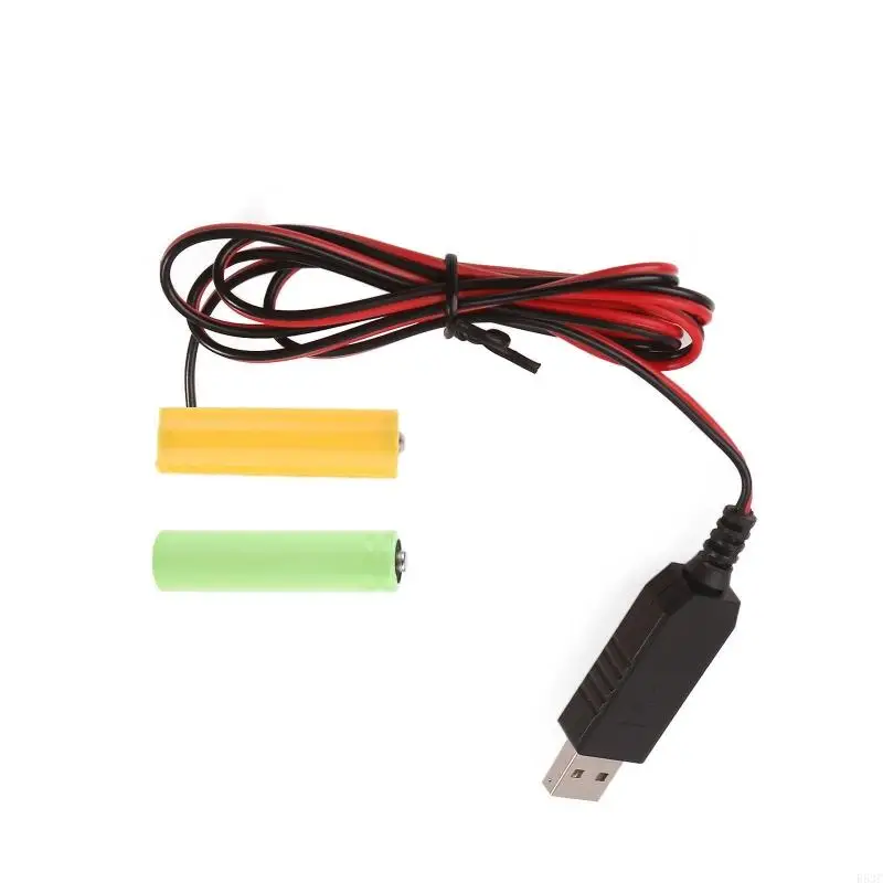 Cable de alimentación de batería simulada USB 5V 2A a 3V1A línea eliminadora de batería reemplazar 2 pilas AA LR6 de 1,5 V para control remoto de juguete - imagen 2