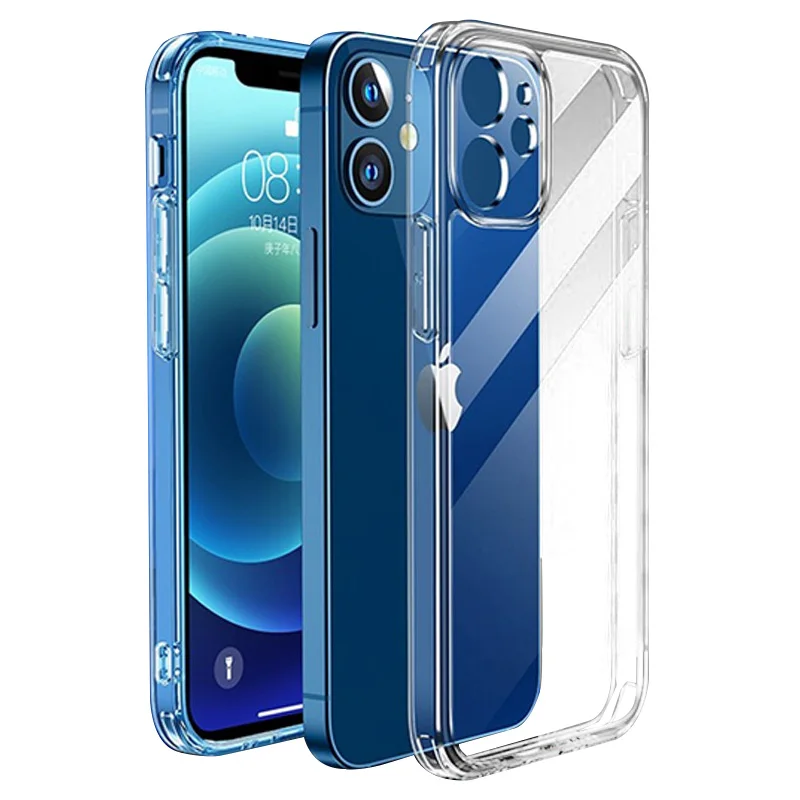 Funda de silicona transparente a prueba de golpes para iPhone 11 12 13 14 15 16 Pro Max mini Plus X Xr Xs Max cubierta transparente