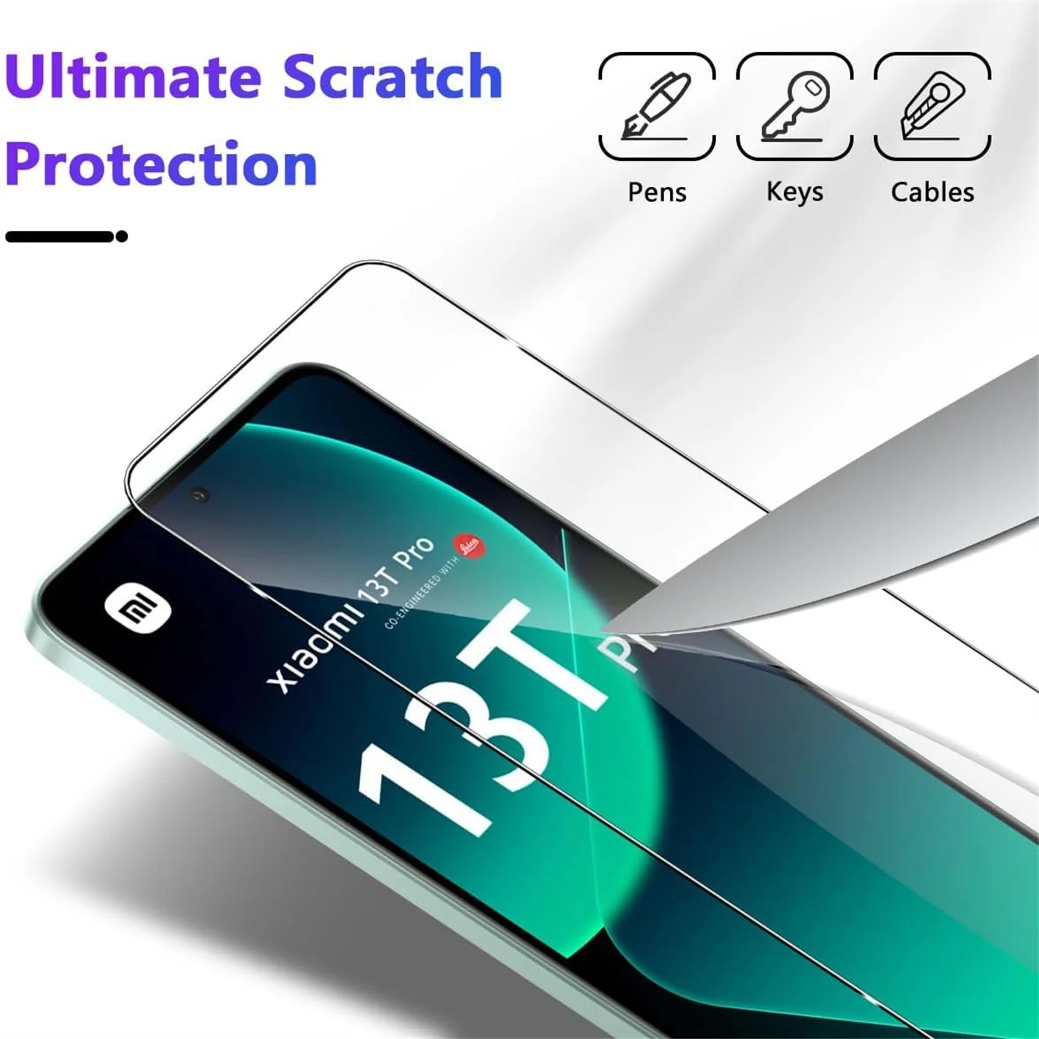 Protector de pantalla HD para Xiaomi 13T/13T Pro 2/4 piezas 9H vidrio templado - imagen 3