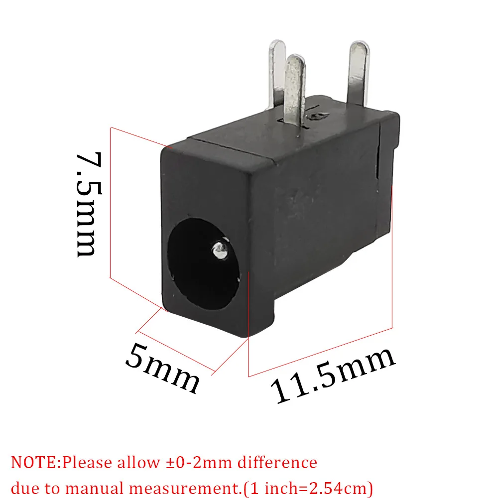 Enchufe hembra de carga de 30V 1A DC-002 DC, conector electrónico DIY de montaje en PCB, adaptador de interfaz Mini DC Jack de 3,5x1,3mm - imagen 5