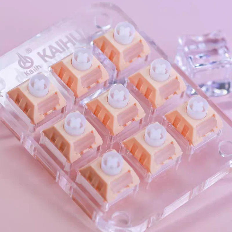 Kailh Box-interruptor de hielo triturado, Tactile completo con pompón, 5 pines, 60g, teclado mecánico personalizado para juegos, interruptores MX, lubricación de fábrica - imagen 3