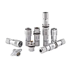 Conector Push-pull XS6 Mini con Brida – 2 a 6 Pines 6mm Ángulo