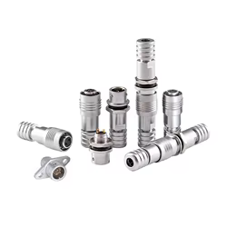 Conector Push-pull XS6 Mini con Brida – 2 a 6 Pines 6mm Ángulo