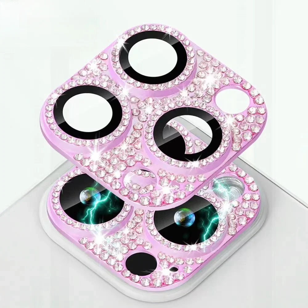 Protector de lente de cámara, anillo de diamante, cubierta de vidrio templado para IPhone 16 14 Plus 16 Pro Max 12 Pro, accesorios de protección
