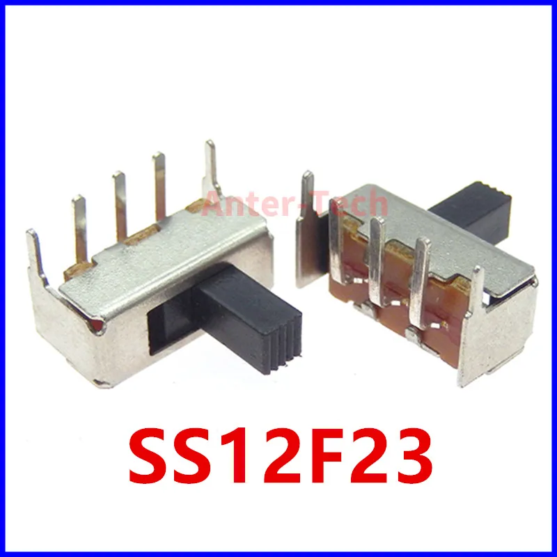 10 Uds SK-12F14G3/4/5/6MM 2 posiciones 1P2T Panel PCB ángulo deslizamiento Horizontal interruptor de palanca de alimentación - imagen 2