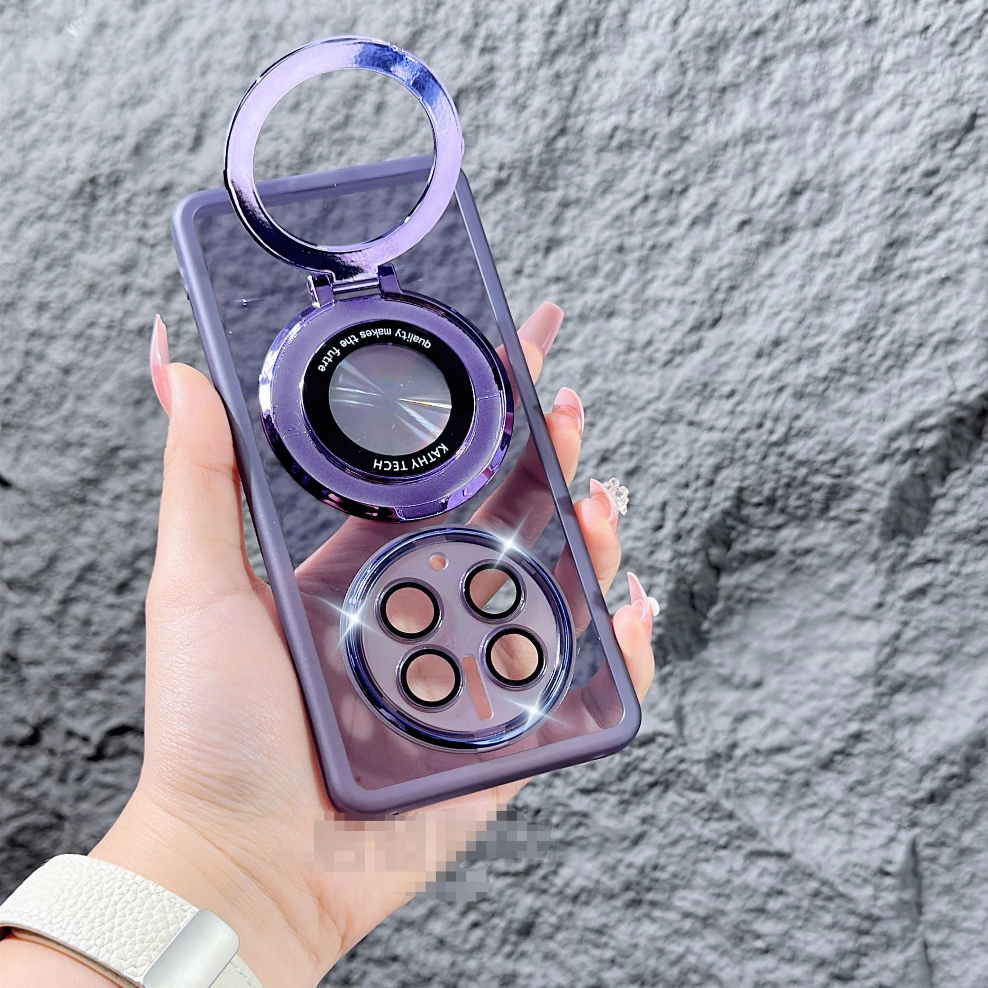 Funda de TPU suave con soporte de anillo para OPPO Realme GT 5 Pro, carcasa trasera protectora magnética para OPPO Realme GT5 5Pro - imagen 5