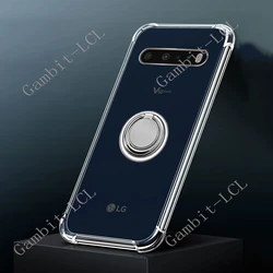 Para LG V60 ThinQ 5G LGV60 V60ThinQ 2020 6,8 "LM-V600, A001LG soporte de anillo trasero funda de teléfono suave Original cubierta a prueba de golpes