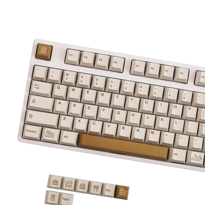 Teclas GMK para teclado mecánico, accesorio con 142 teclas, perfil de cereza, tinte PBT, sublimación, para interruptor MX, 1,75u, 2U - imagen 2