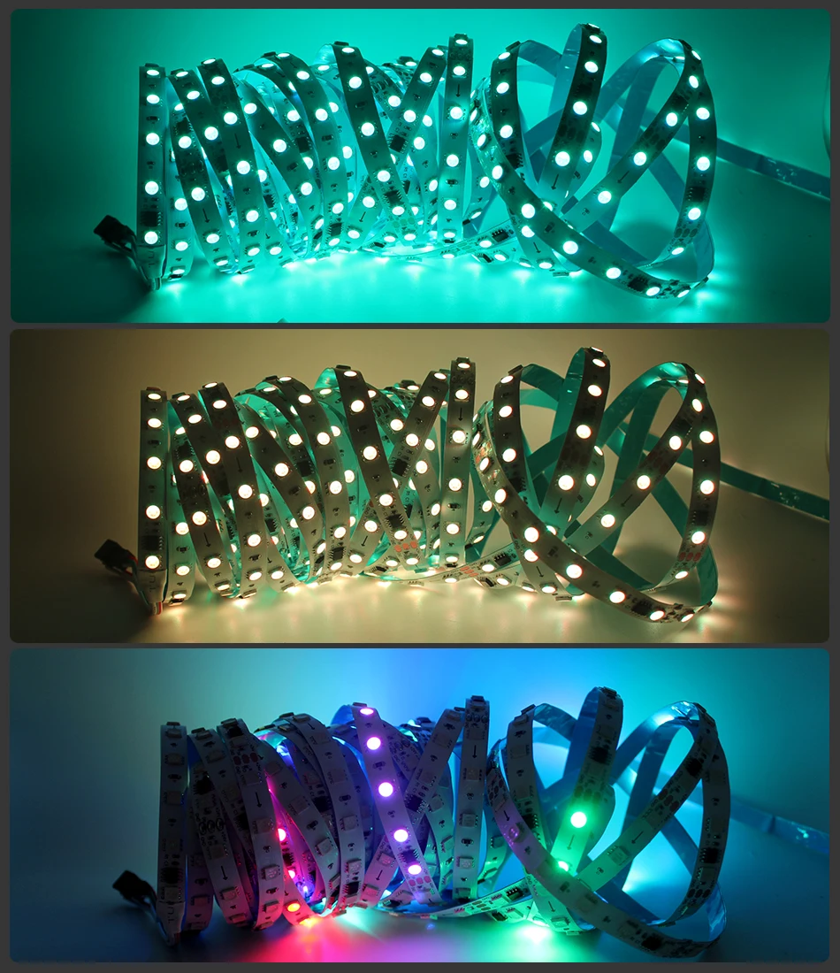 Tira de luces LED RGB WS2811 IC de 12V 30LEDs/m 60LEDs/m direccionable sueño a todo color externo 1 Control IC 3Leds cinta de luces Led - imagen 3