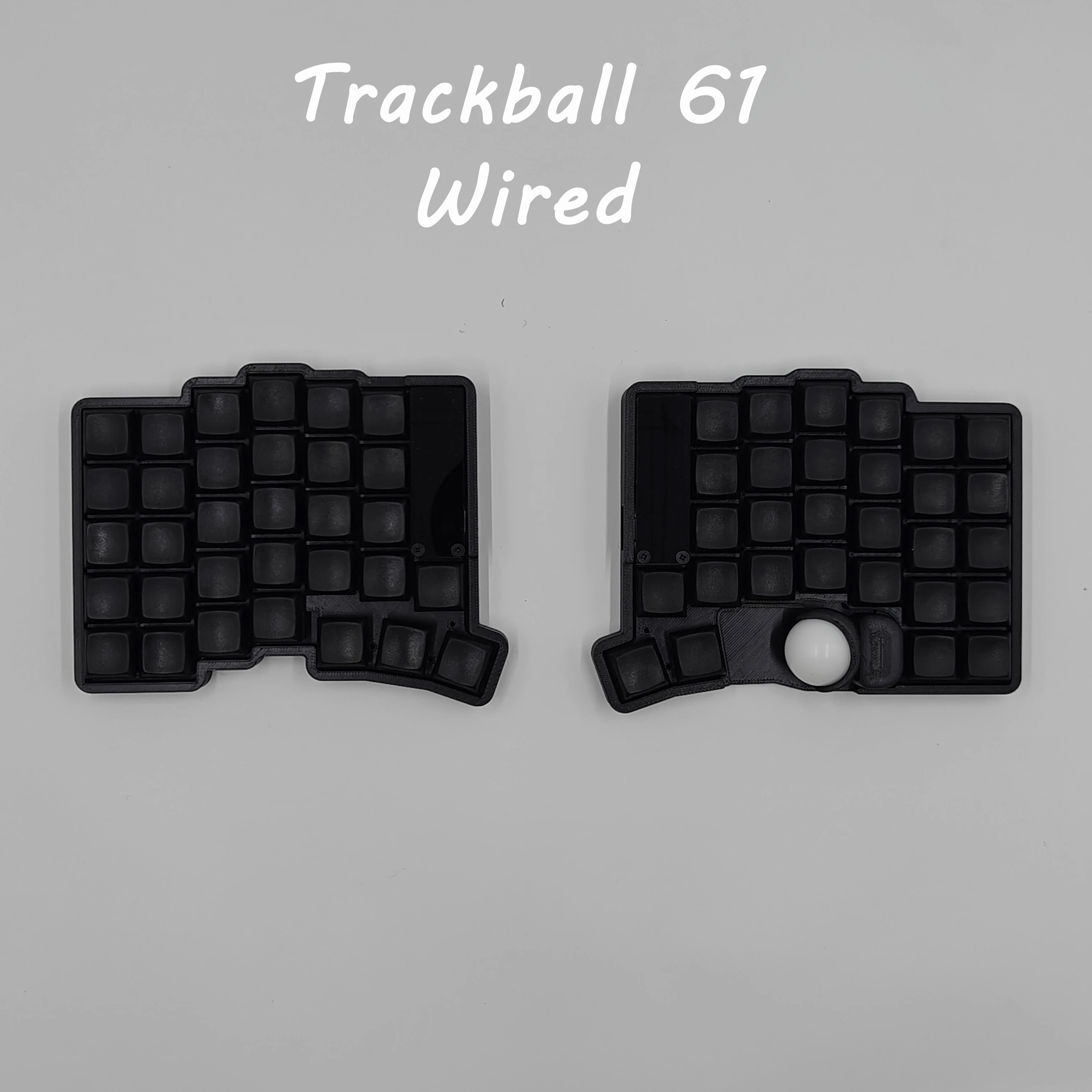 Trackball 39/44/47/61 Kit de teclado dividido de perfil bajo RP2040 Kit de teclado dividido compatible con VIAL ergonómico personalizado regalos para jugadores de PC - imagen 5