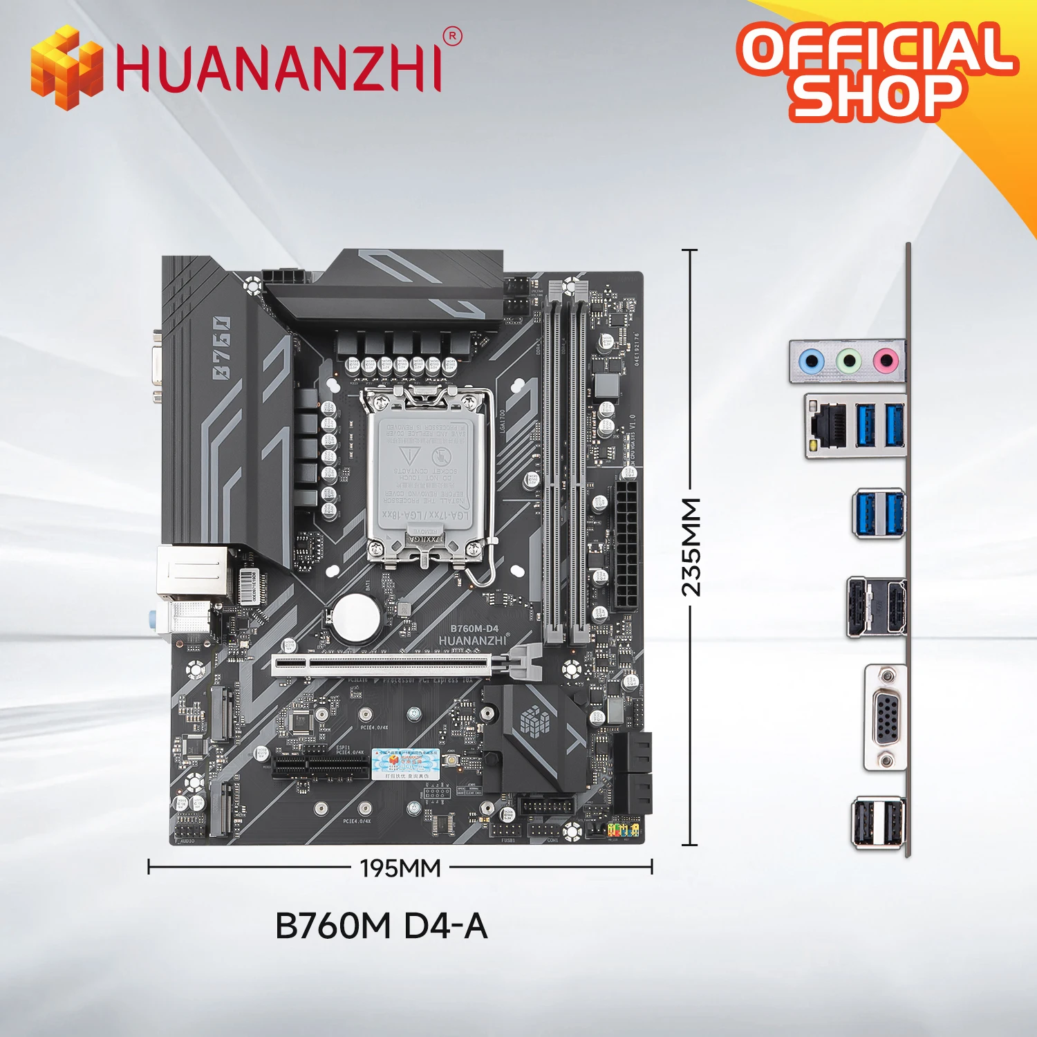 Huanzhi B760M D4-A DDR4 Placa Base Intel LGA 1700 - imagen 4