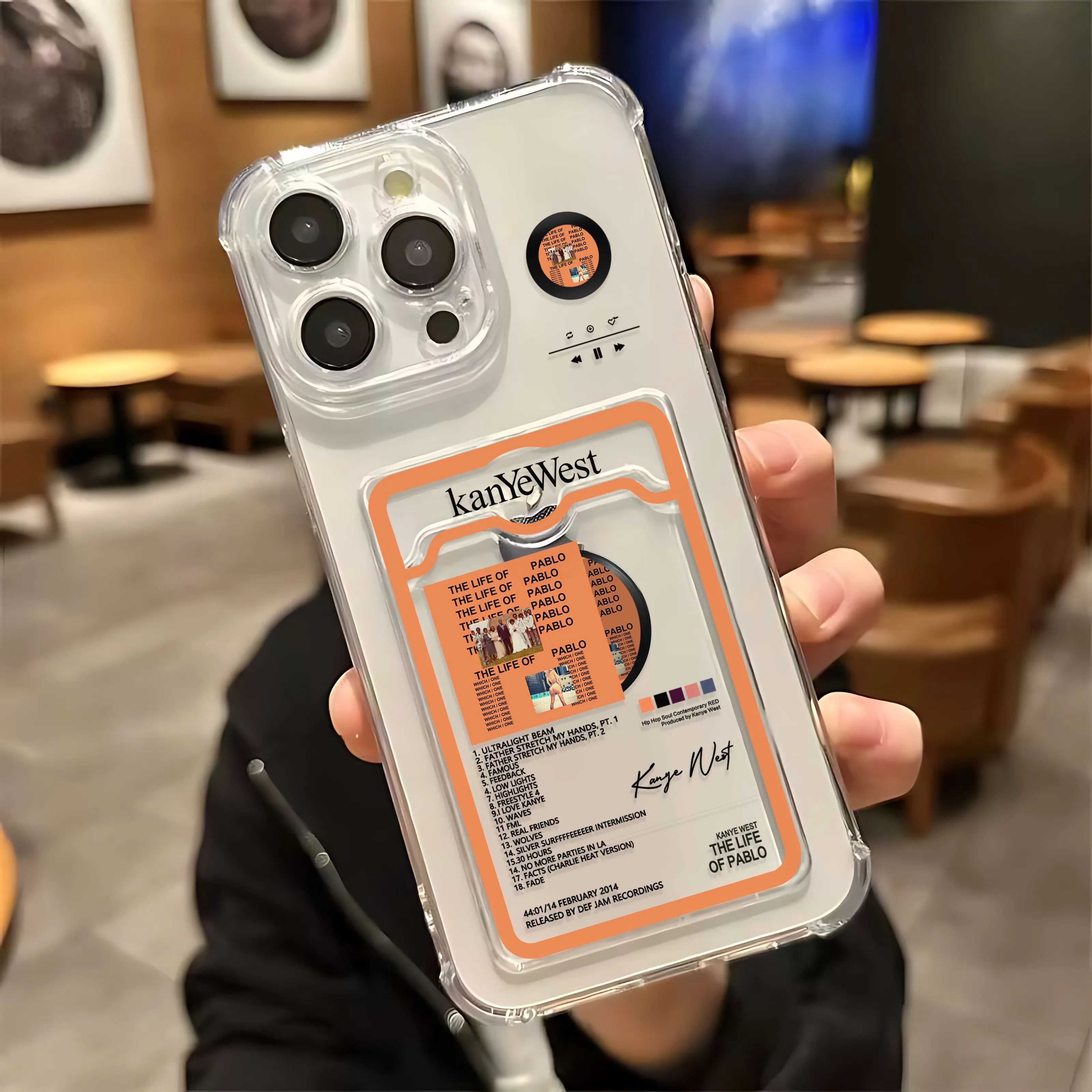 Funda transparente para tarjetas de álbum, carcasa para OPPO A16, A15, A74, A54, A98, Reno 6, 7, 8, Realme, C55, C53, C35, C33, C31, 9I, 5G, Kanye West - imagen 5