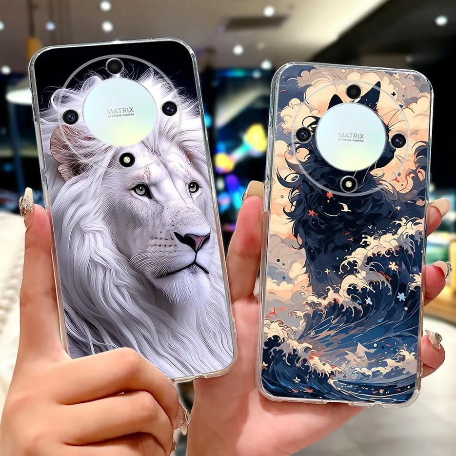 Para Honor X9a funda Magic5 Lite Popular funda pintada de lujo funda de teléfono suave y delgada para Honor Magic 5 Lite HonorX9a bolsas de cubierta trasera - imagen 2