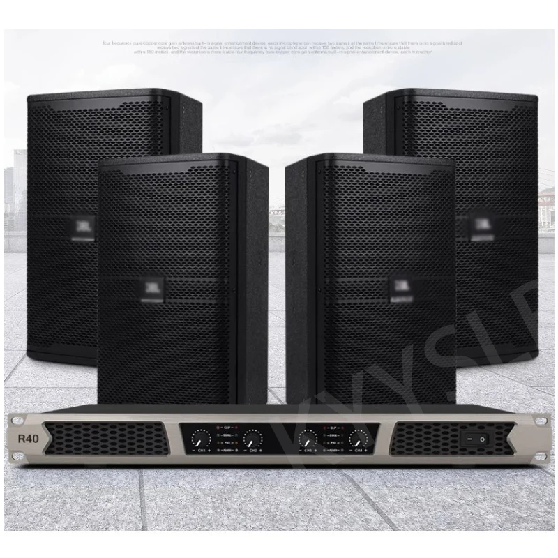 KYYSLB-Amplificador Digital profesional de alta potencia, equipo de sonido de Clase D para escenario KTV, 4x1200W