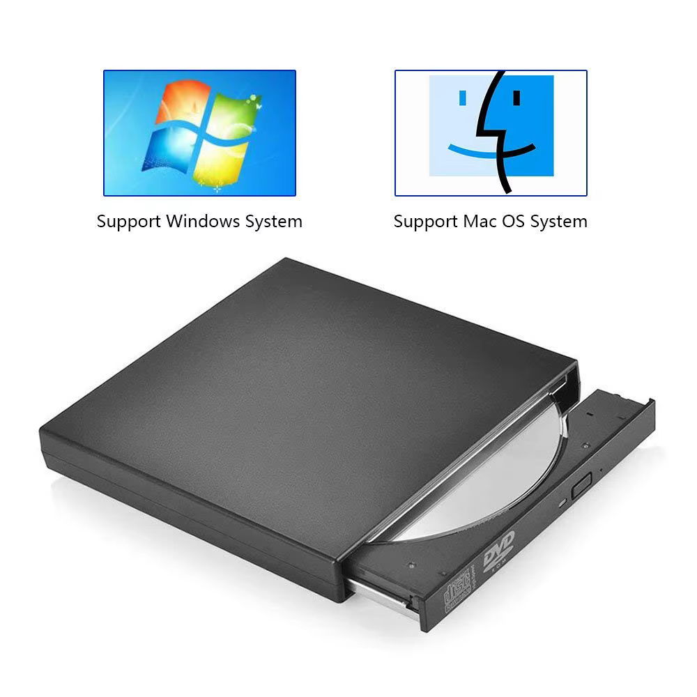 Unidad CD/DVD externa USB 2.0 Delgada para portátil y PC