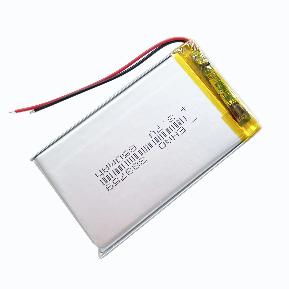 Batería recargable LiPo de polímero de litio de 3,7 V, 850mAh, 383759 para Mp3, DVD, masajeador, grabadora de conducción Bluetooth, altavoz de cámara - imagen 2