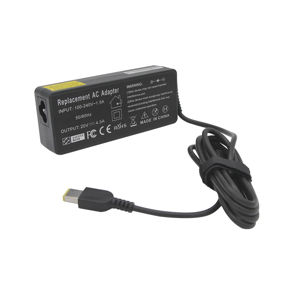 Cargador de ordenador portátil para Lenovo ThinkPad X1 Ultrabook B40, G50, M4400, M4450, Z50, Z505, Essential G400s, G405s, 20V, 4.5A, 90W, USB, OT-APB03 Pin - imagen 2