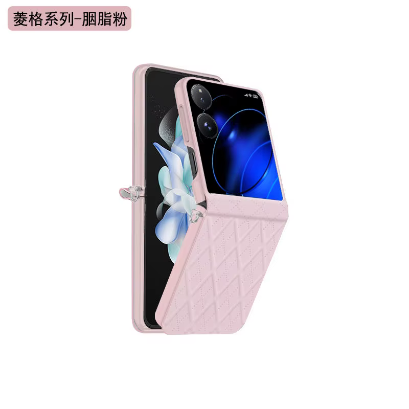 Funda para Xiaomi Mix Flip, cubierta protectora de lente de Metal de cuero de diamante ultrafina a la moda para Xiaomi Mix Flip - imagen 5