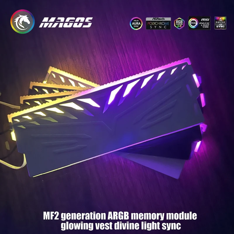 Disipador de calor de memoria de computadora Chaleco de enfriamiento RAM 5V ARGB de 3 pines para RAM de escritorio DDR3 DDR4 DDR5 Universal, diseño Diamond RGB, 2 unids/pack - imagen 5