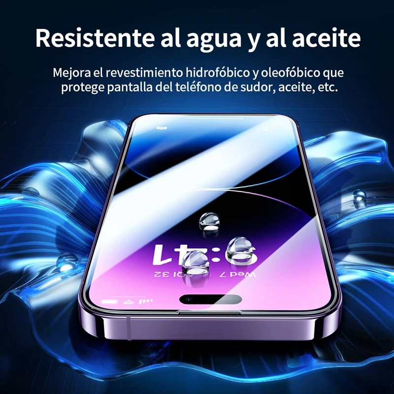 3/5 Uds Protector de pantalla de cristal funda de teléfono para IPhone 17 Air 12 11 13 14 15 16 Pro Max Mini XS XR X Plus 16Pro IPones cubierta frontal - imagen 5