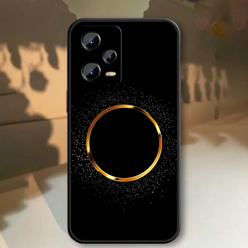 Fibra de carbono redondo fresco para Xiaomi Redmi Note 14 13 12S 11E 11 11S 11T Pro Plus 4G 5G negro suave TPU funda de teléfono - imagen 2