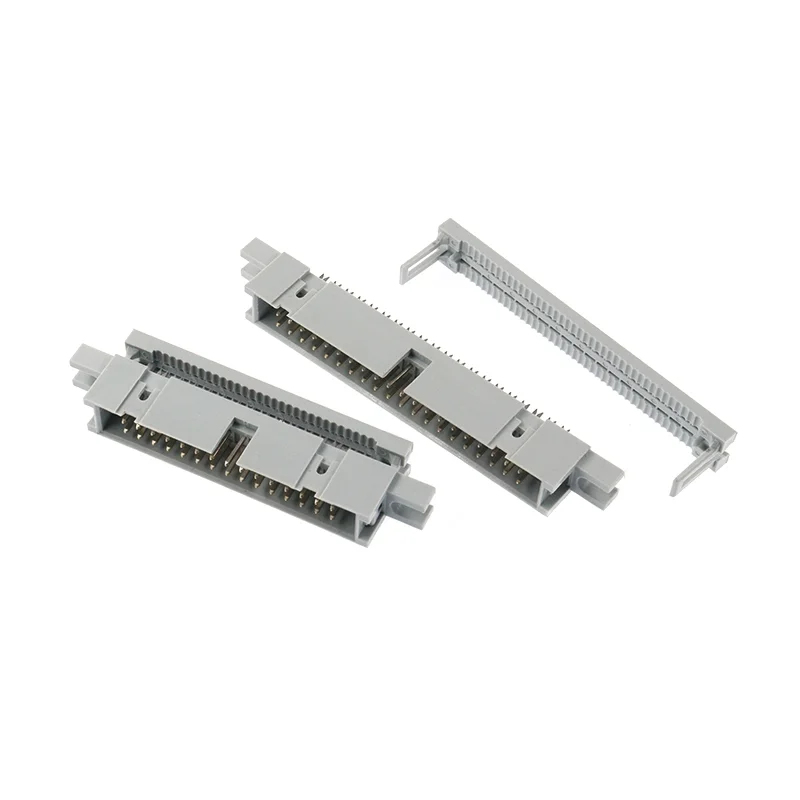 Conector macho de cabezal de caja IDC recta, 2 piezas, 2,54mm, 10P/14P/16P/20P/26/30/34/40/50/60P/64 Pines, para 1,27 cable plano espaciado mm - imagen 4