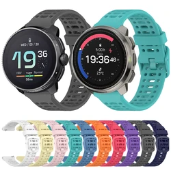 Correa de silicona de 22mm y 20mm para SUUNTO VERTICAL 9 5 Peak DLC/PRO 3, correa de reloj deportivo transpirable para SUUNTO RACE