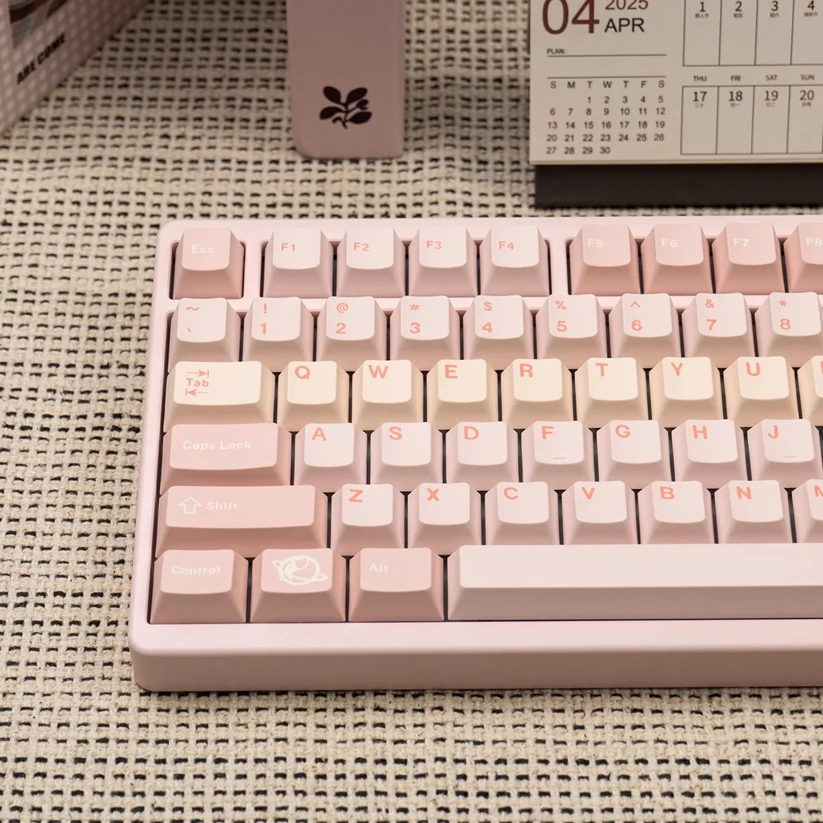 GMK Lovely Pink Keycaps PBT Dye 151 Key Cap Cherry Profile Keycap con 2.25U 2.75U 3U 7U Barra espaciadora ISO Enter - imagen 3