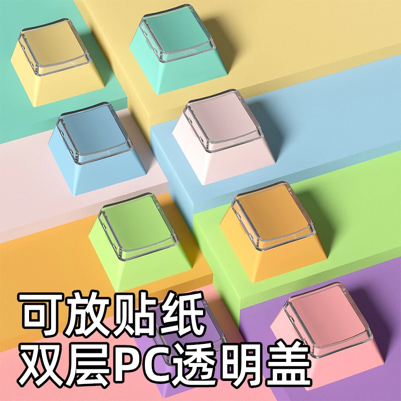 Macaroon R4 bicapa Keycap PC cubierta transparente pegatinas de lugar Cherry R4 teclas de punto colorido MX teclas de teclado mecánico