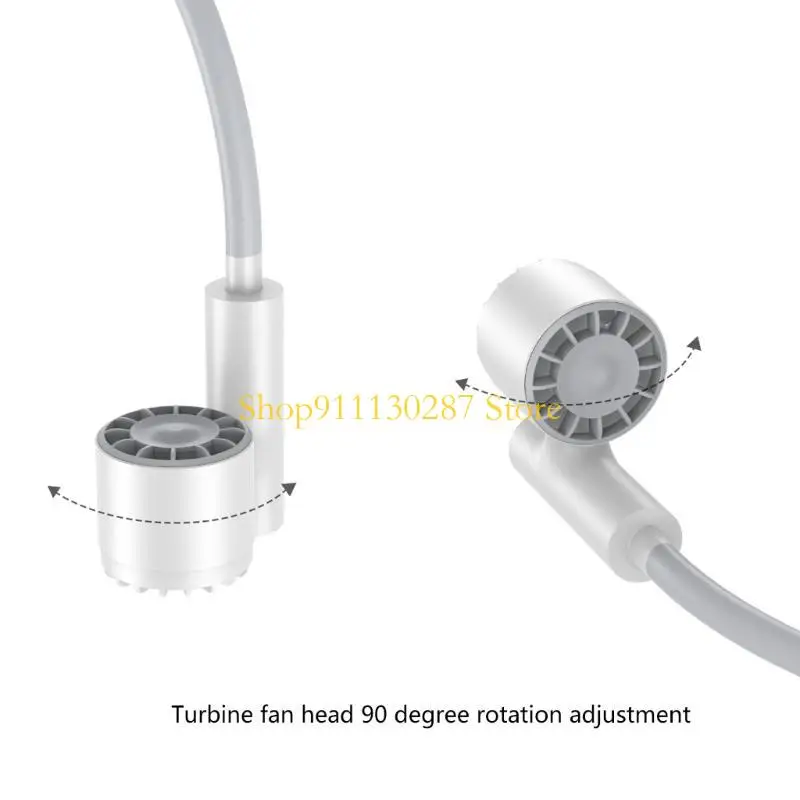 Ventilador cuello Mini USB ventilador portátil libre J1HC sin mano, flujo aire 3 niveles Ventilador - imagen 3