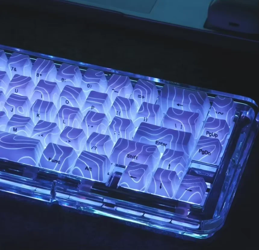 Teclas topográficas XVX, nueva versión, patrón brillante, perfil OEM, juego de teclas IMD-Tech, 61/118 teclas impresas lateralmente - imagen 2