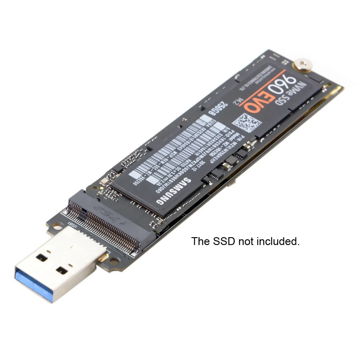 Adaptador Nvme a USB, 10 Gbps Usb3.1 Gen 2 M.2 Pcie Ssd a tarjeta tipo A (no necesita cable), unidad de estado sólido USB a M2 (llave M) - imagen 5